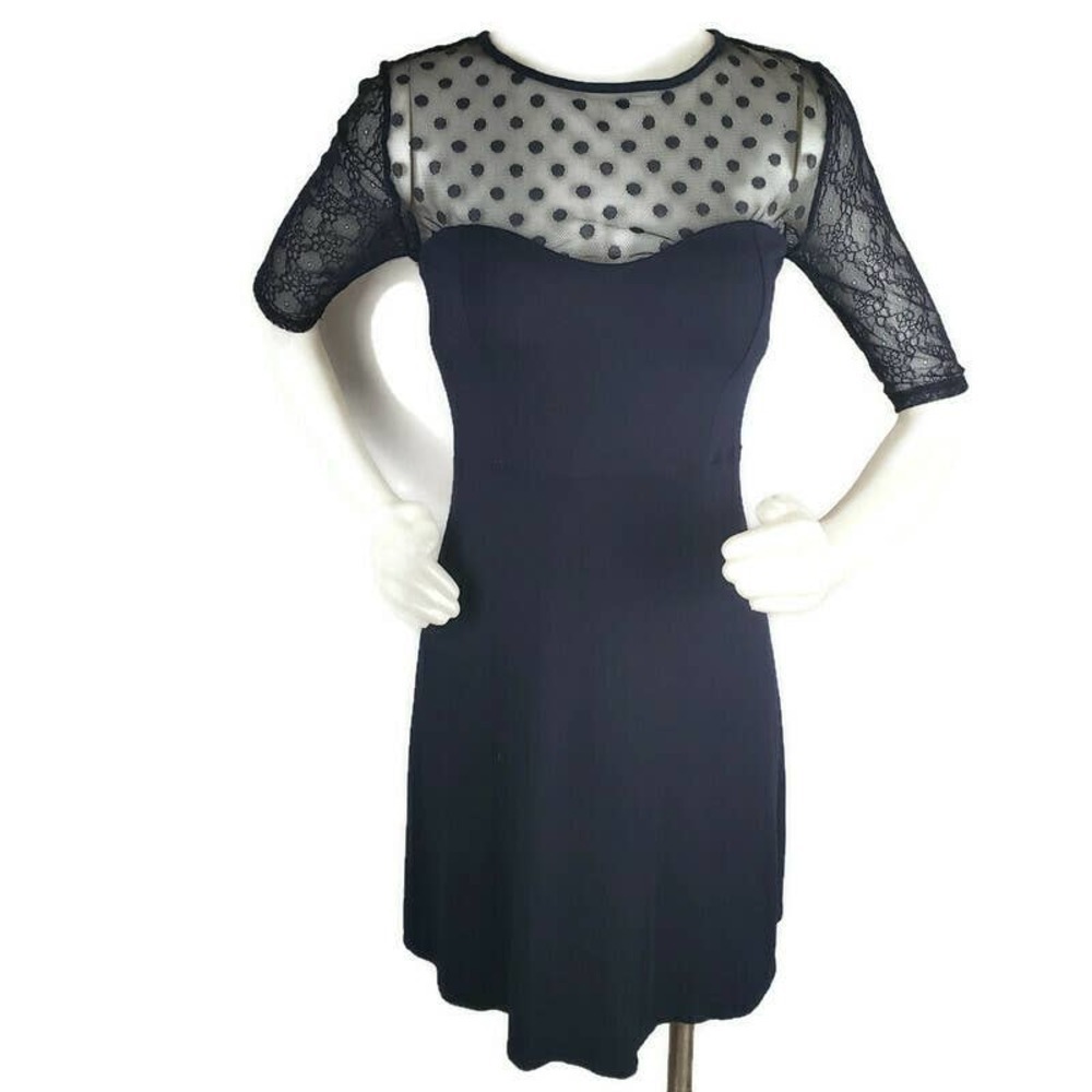 VICTORIA'S Secret Swiss Dot Illusion Jersey‎ Dress